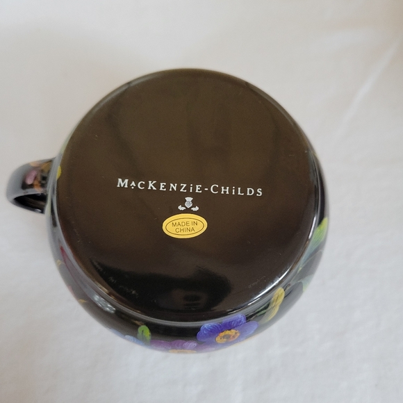 MacKenzie-Childs Black Floral Market Mug - Picture 3 of 9